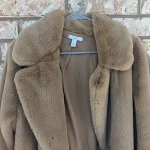 Kohl s Jackets Coats Cara Santana X Nine West For Kohls Kohls Fuzzy Teddybear Coat Jacket Camel L Poshmark